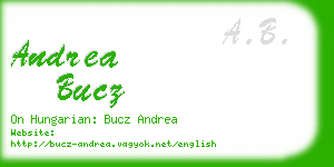 andrea bucz business card